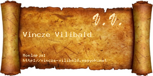 Vincze Vilibald névjegykártya